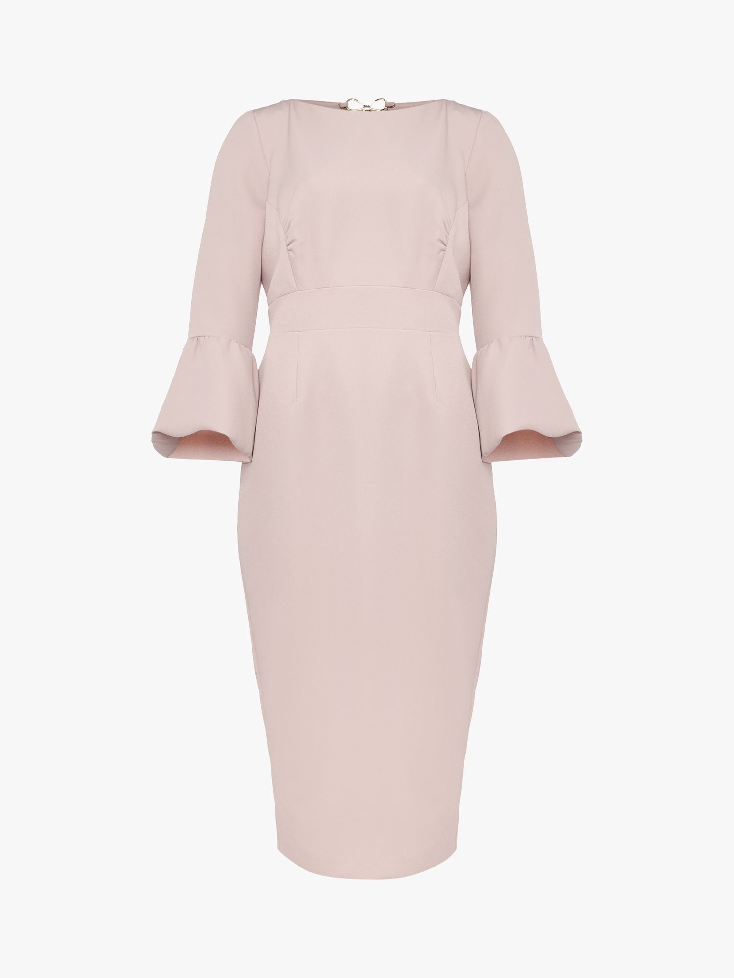 Phase Eight Keyla Fluted Sleeve Dress, Antique Rose