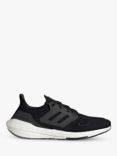 adidas UltraBoost 22 Men's Running Shoes, Core Black/Cloud White/Solar Green