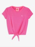 AO76 Kids' Neon Stripe Short Sleeve T-Shirt, Pink