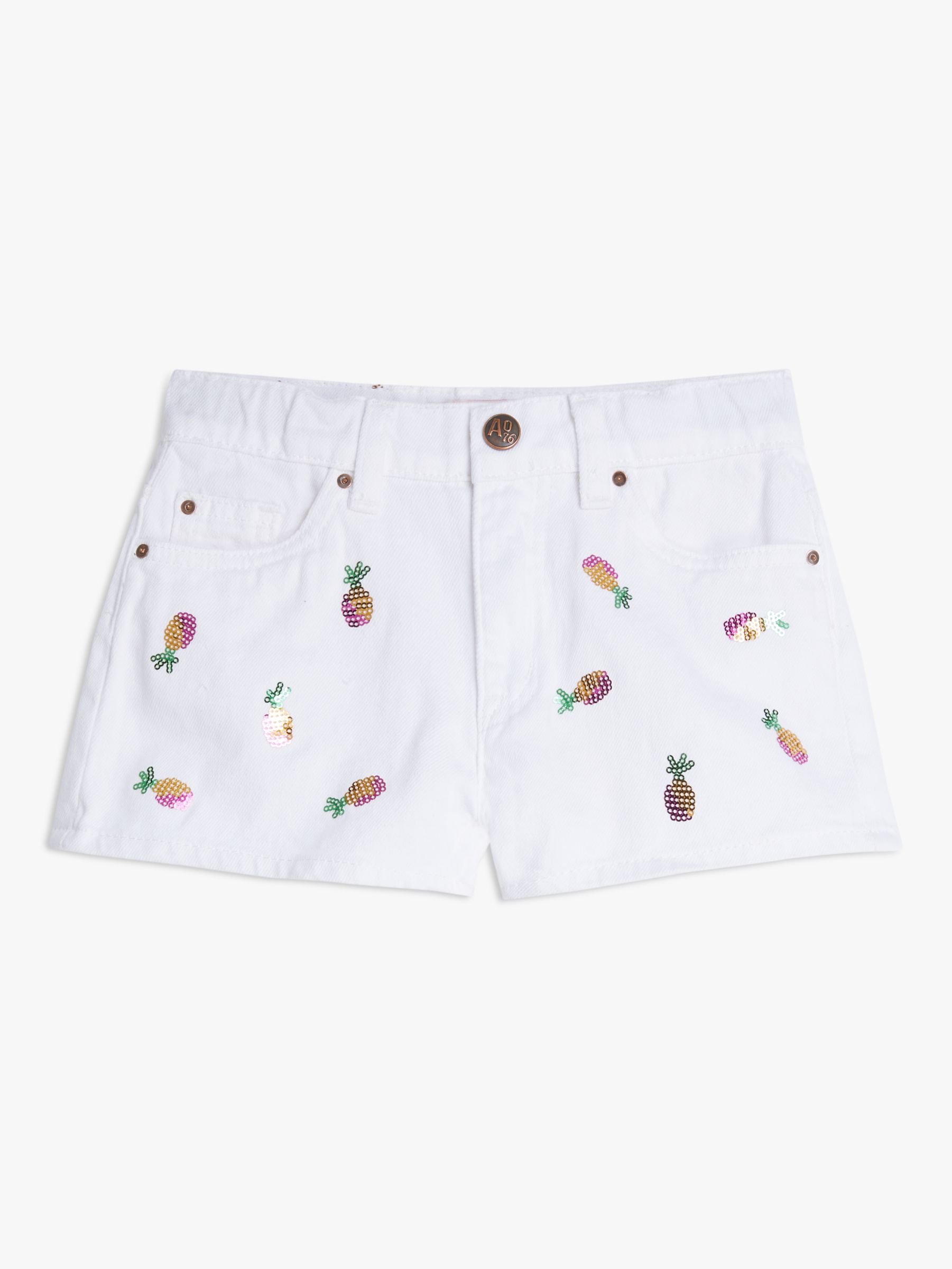 John Lewis John Lewis girls Age 3 White Shorts With Zip And Button Tie 