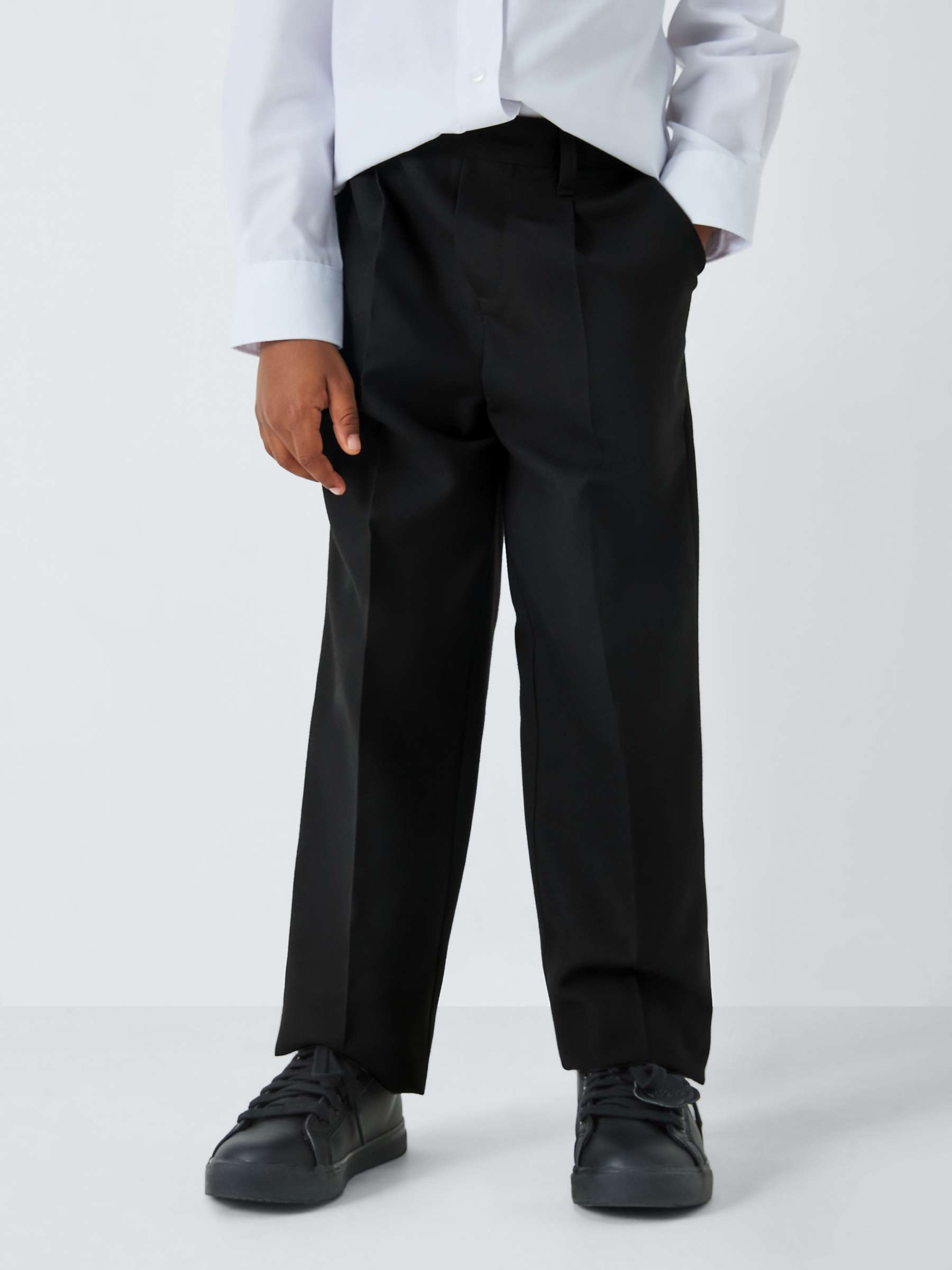 John Lewis ANYDAY The Basics Adjustable Waist Boys' School Trousers ...