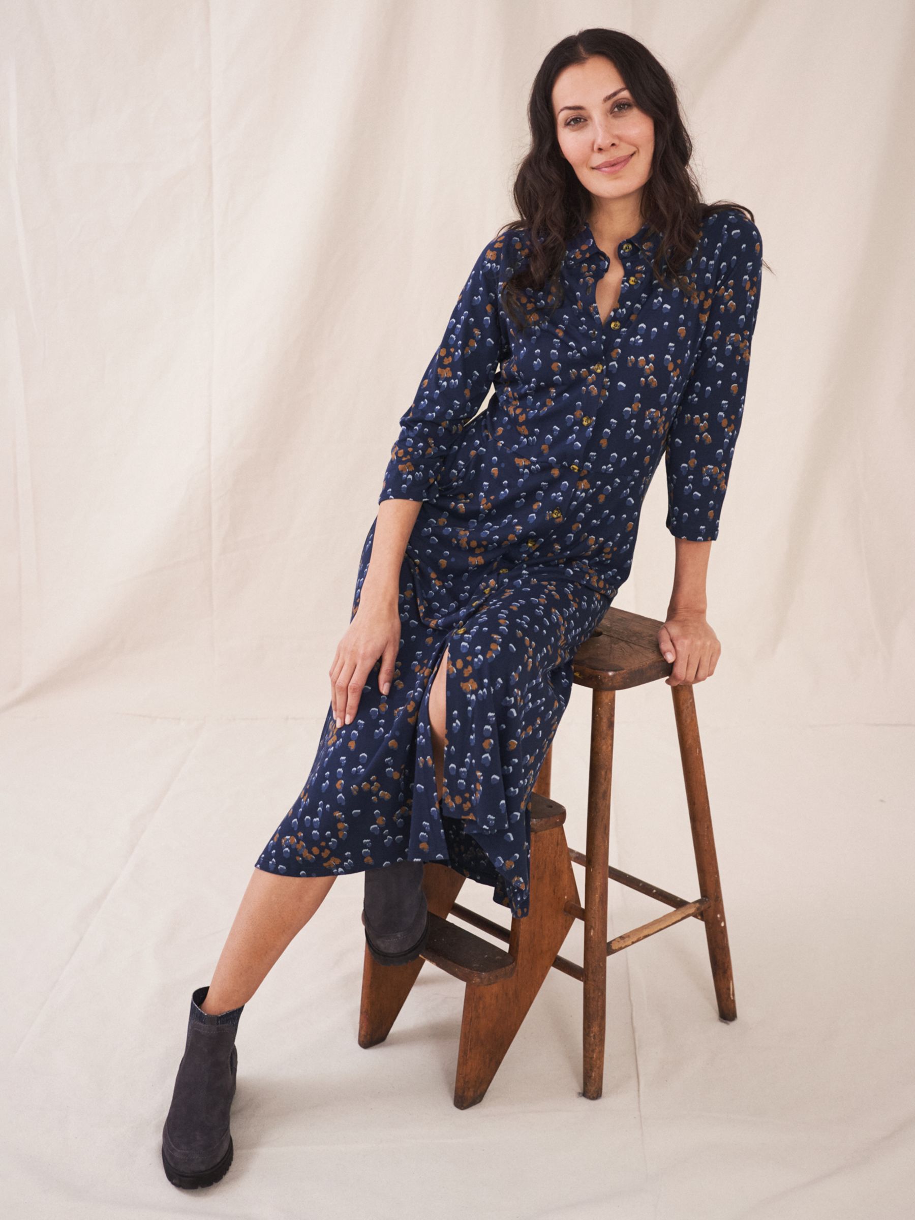 White Stuff Rua Shirt Dress, Blue at John Lewis & Partners