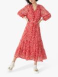 hush Wrey Floral Print Maxi Dress, Spring Blossom Red