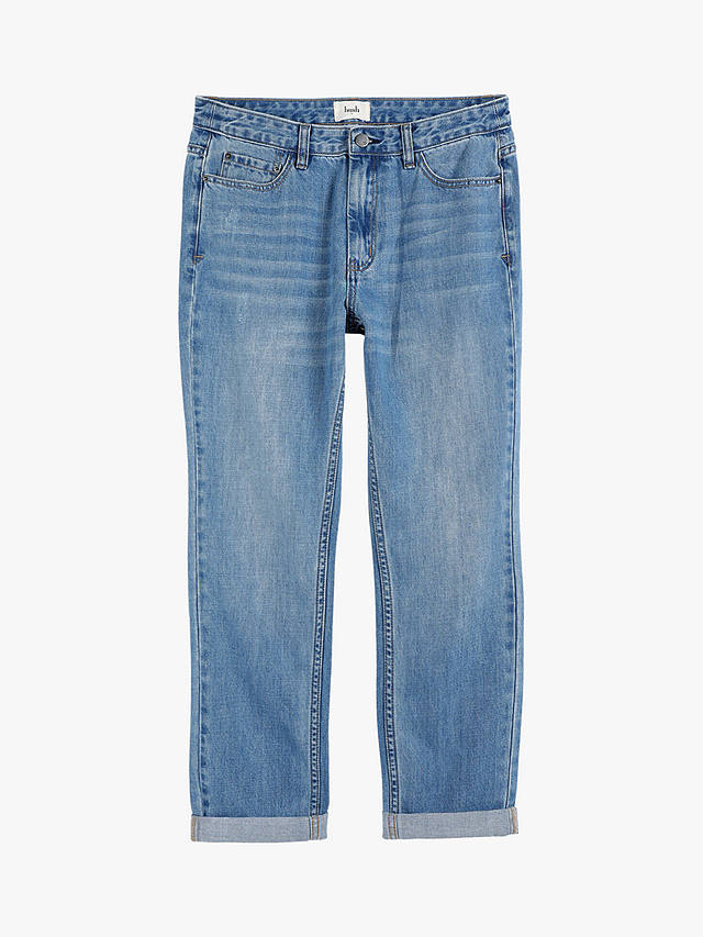 HUSH Boyfriend Straight Fit Jeans, Mid Authentic Blue