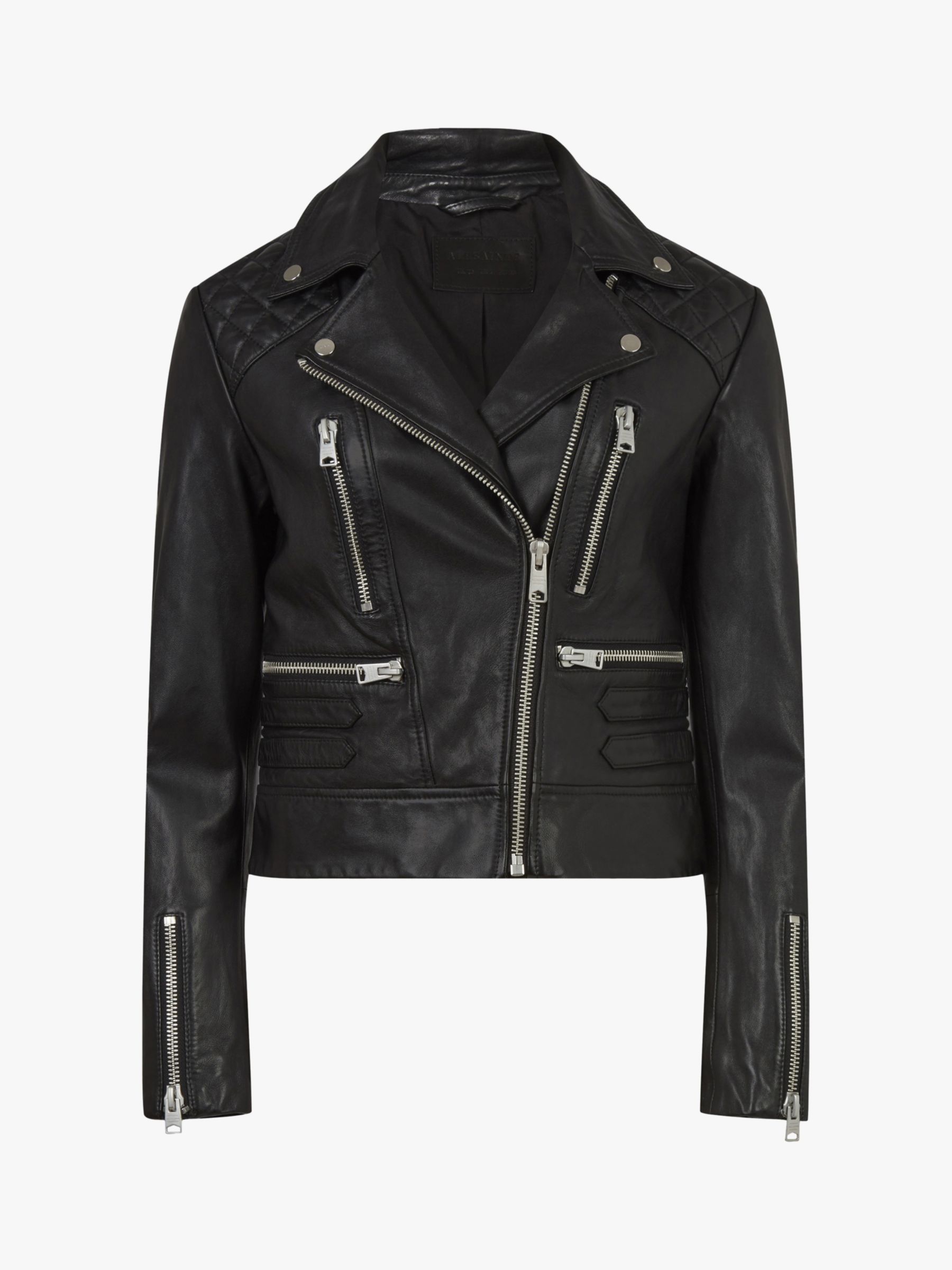 AllSaints Sulby Leather Biker Jacket, Black