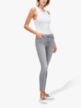 7 For All Mankind High Waist Skinny Cropped Jeans, Smoky Grey