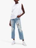 7 For All Mankind Modern Straight Cut Ripped Jeans, Forward