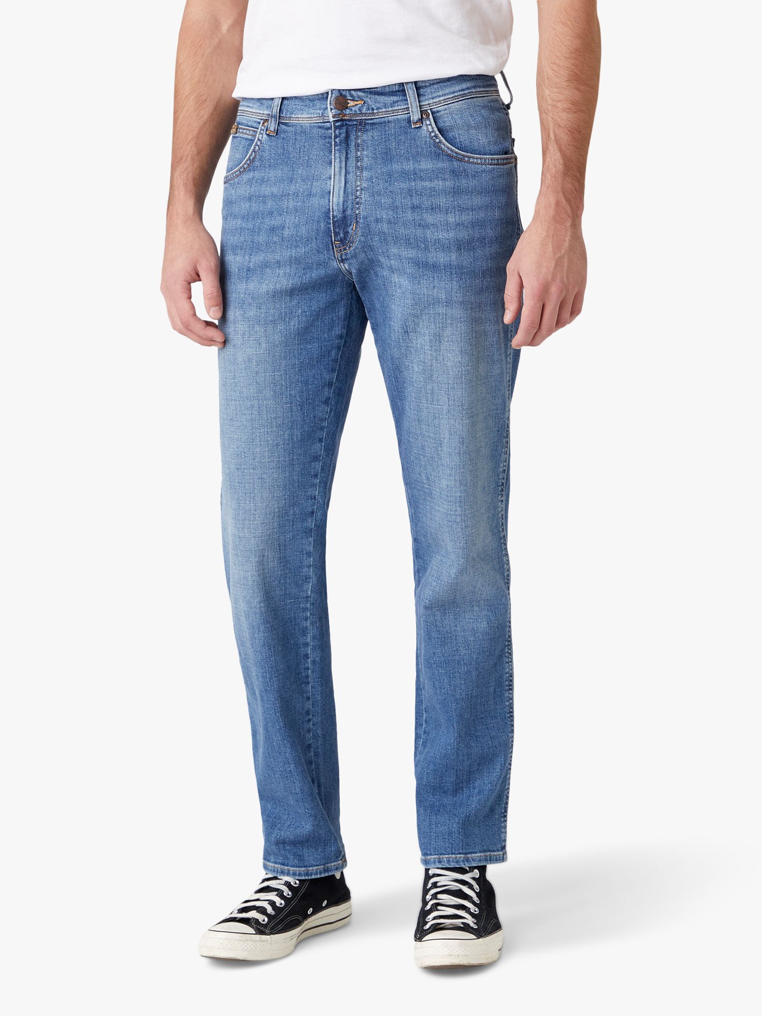 Wrangler Texas Regular Fit Jeans, Worn Broke at John Lewis & Partners