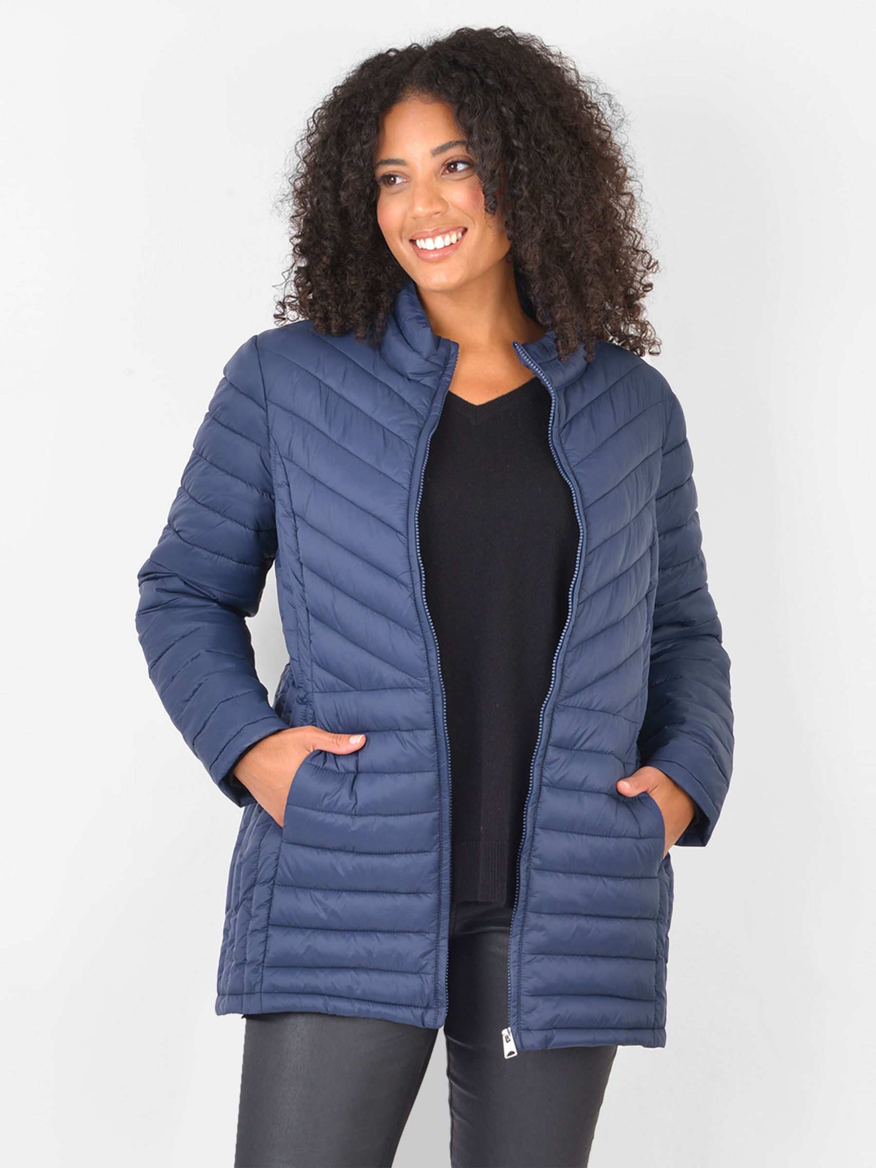 Live Unlimited Curve Quilted Jacket, Navy at John Lewis & Partners