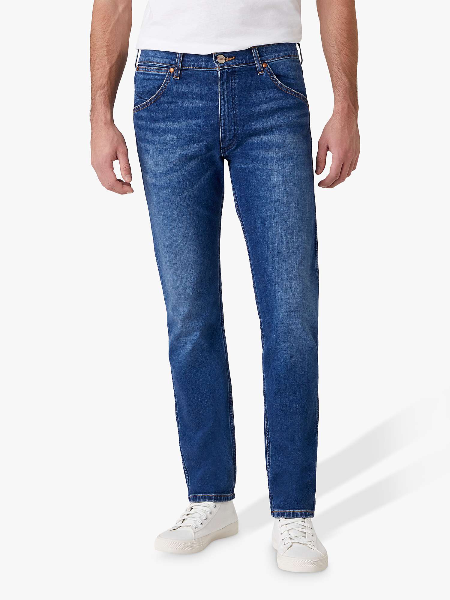 Wrangler Slim Fit Jeans, Blue at John Lewis & Partners