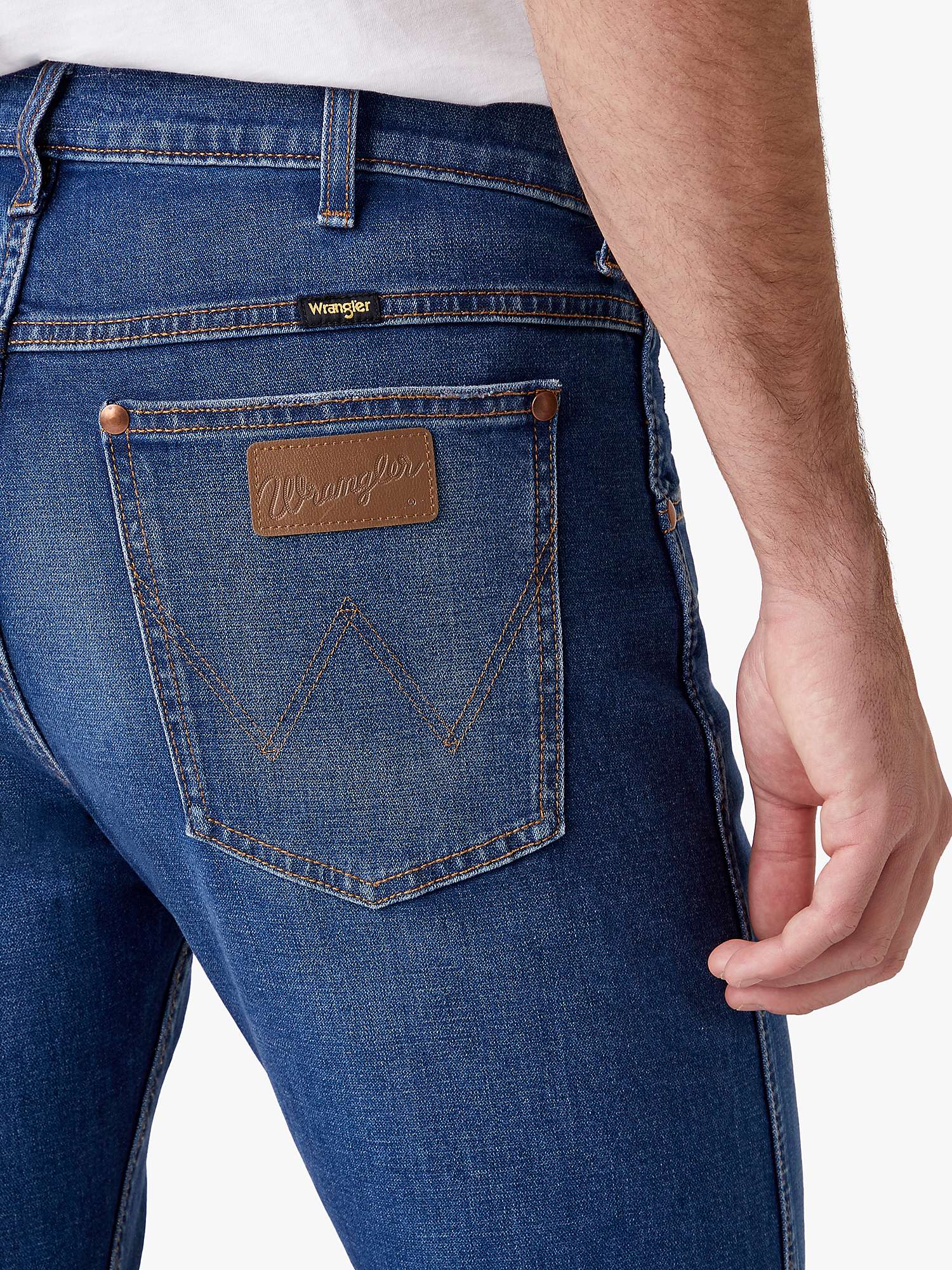 Wrangler Slim Fit Jeans, Blue at John Lewis & Partners