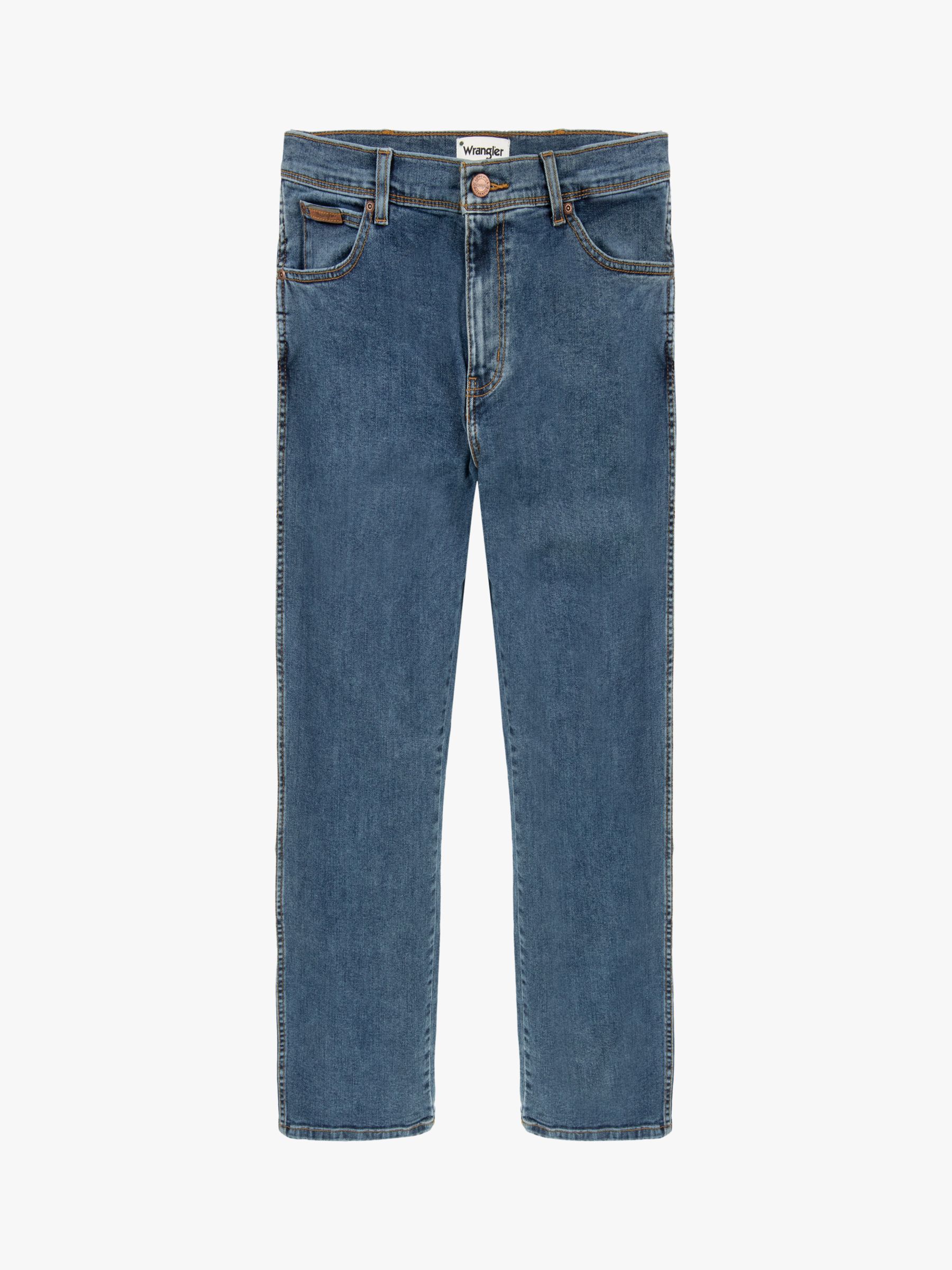Buy Wrangler Texas Regular Fit Stone Wash Jeans, Blue Online at johnlewis.com