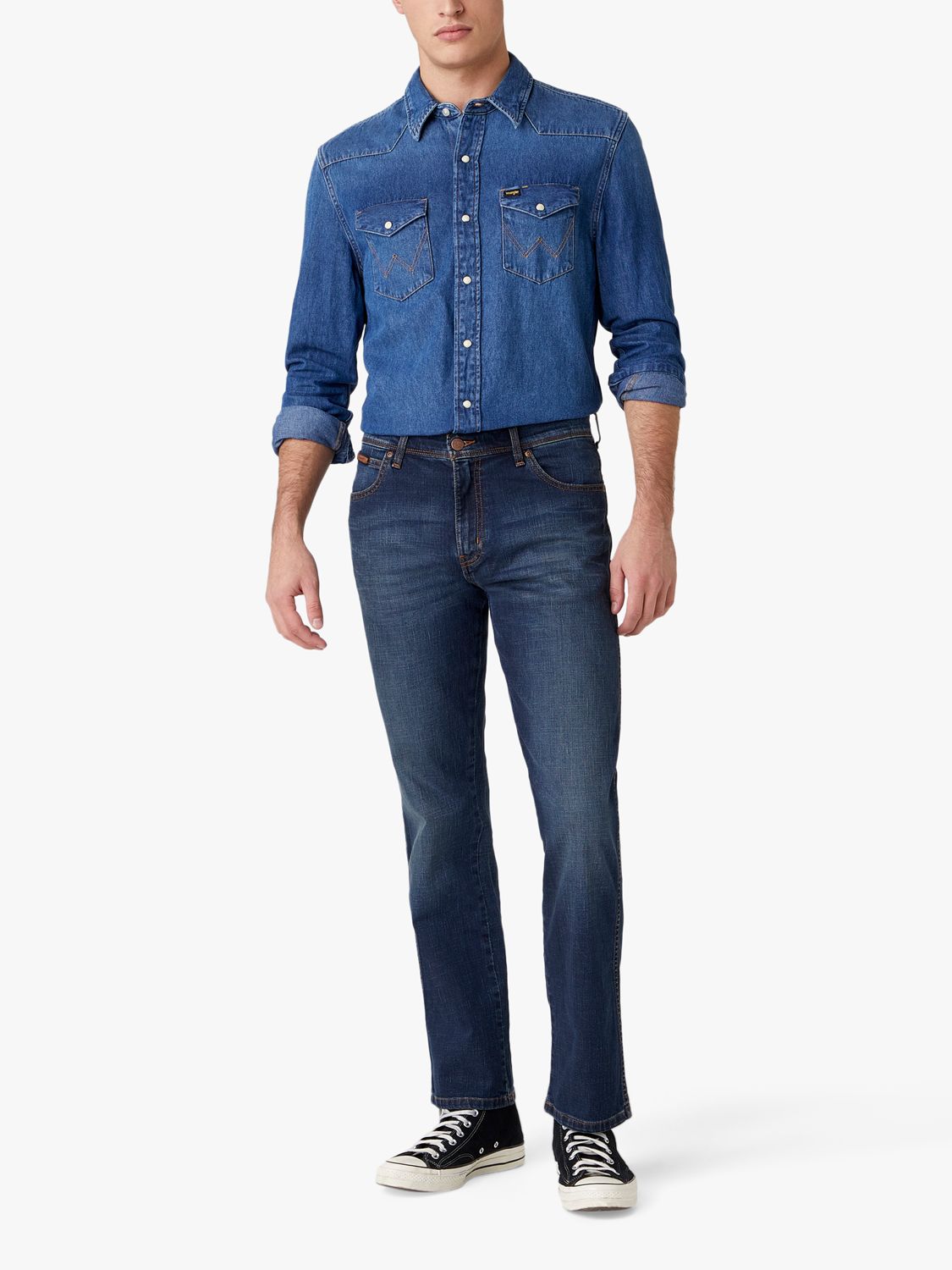 Wrangler Texas Slim Fit Jeans, Blue, 30S