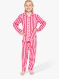 Cyberjammies Kids' Mallory Stripe Pyjama Set, Pink