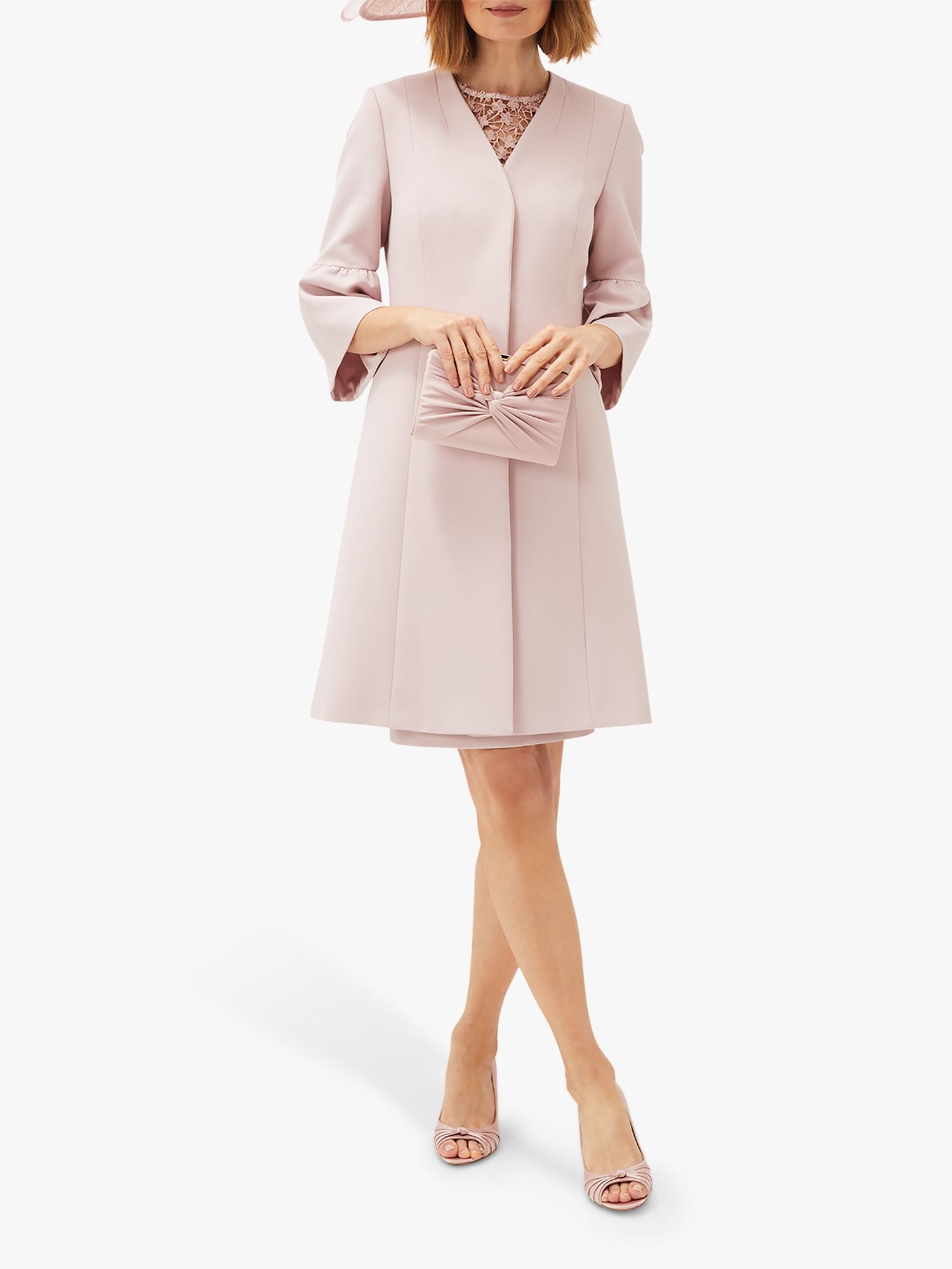 Buy Phase Eight Cheryl Frill Cuff Occasion Coat, Antique Rose Online at johnlewis.com