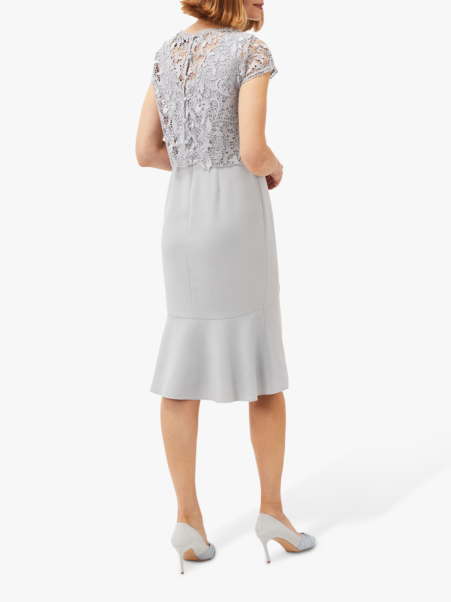Buy Phase Eight Alisha Lace Bodice Scuba Dress, Mineral Online at johnlewis.com