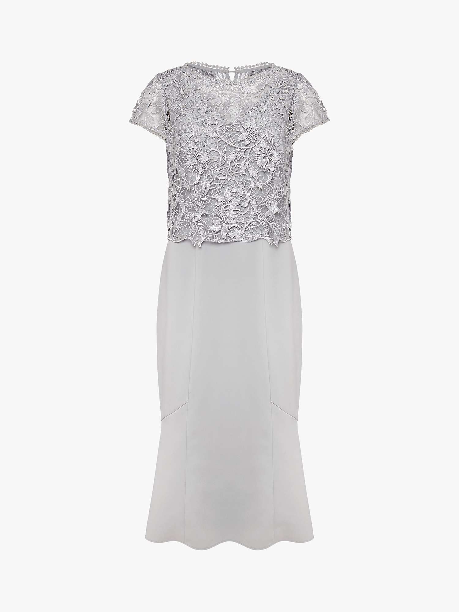 Buy Phase Eight Alisha Lace Bodice Scuba Dress, Mineral Online at johnlewis.com