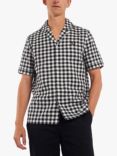 Fred Perry Gingham Revere Collar Shirt, Black