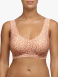 Chantelle Soft Stretch Leopard Print Padded Crop Bra