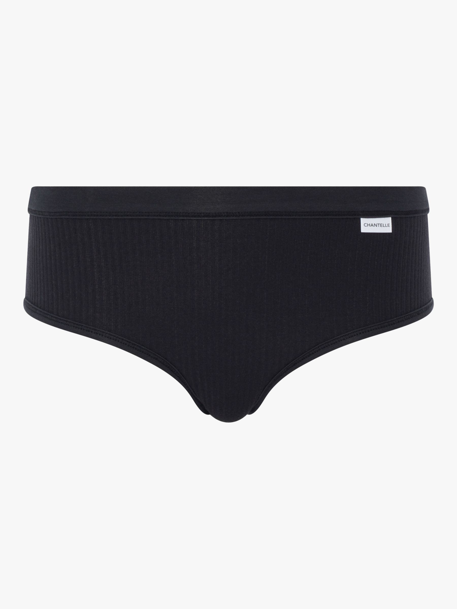 Chantelle Cotton Comfort Shorty Knickers, Black at John Lewis & Partners