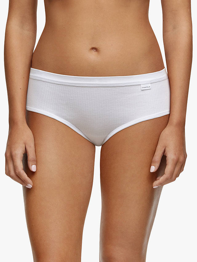 Chantelle Cotton Comfort Shorty Knickers, White