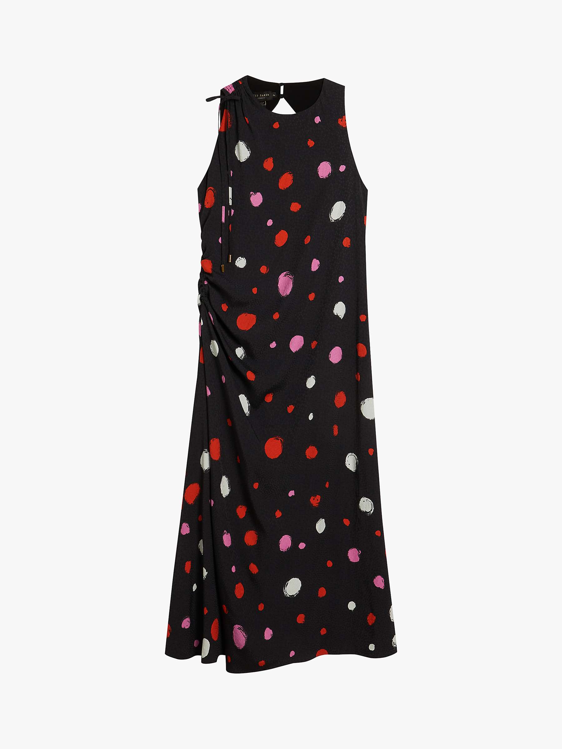 Buy Ted Baker Lizzzee Spot Print Midi Dress, Black/Multi Online at johnlewis.com