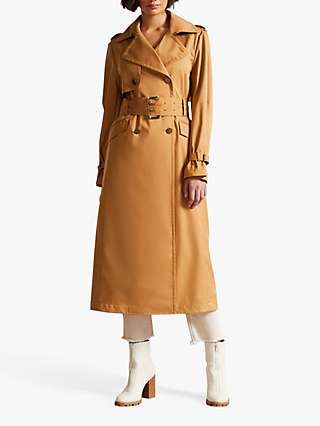 Ted Baker Maaeve Double Faced Lightweight Trench Coat, Light Brown