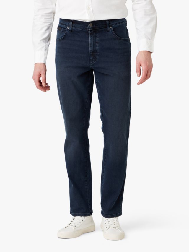 Wrangler Texas Slim Fit Jeans, Blue at John Lewis & Partners