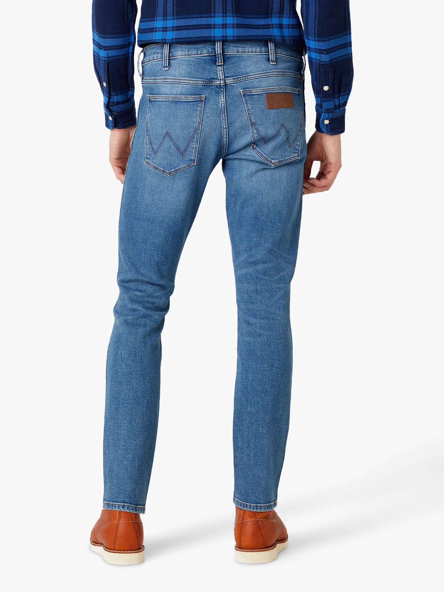 Wrangler Larston Slim Fit Jeans, Blue at John Lewis & Partners