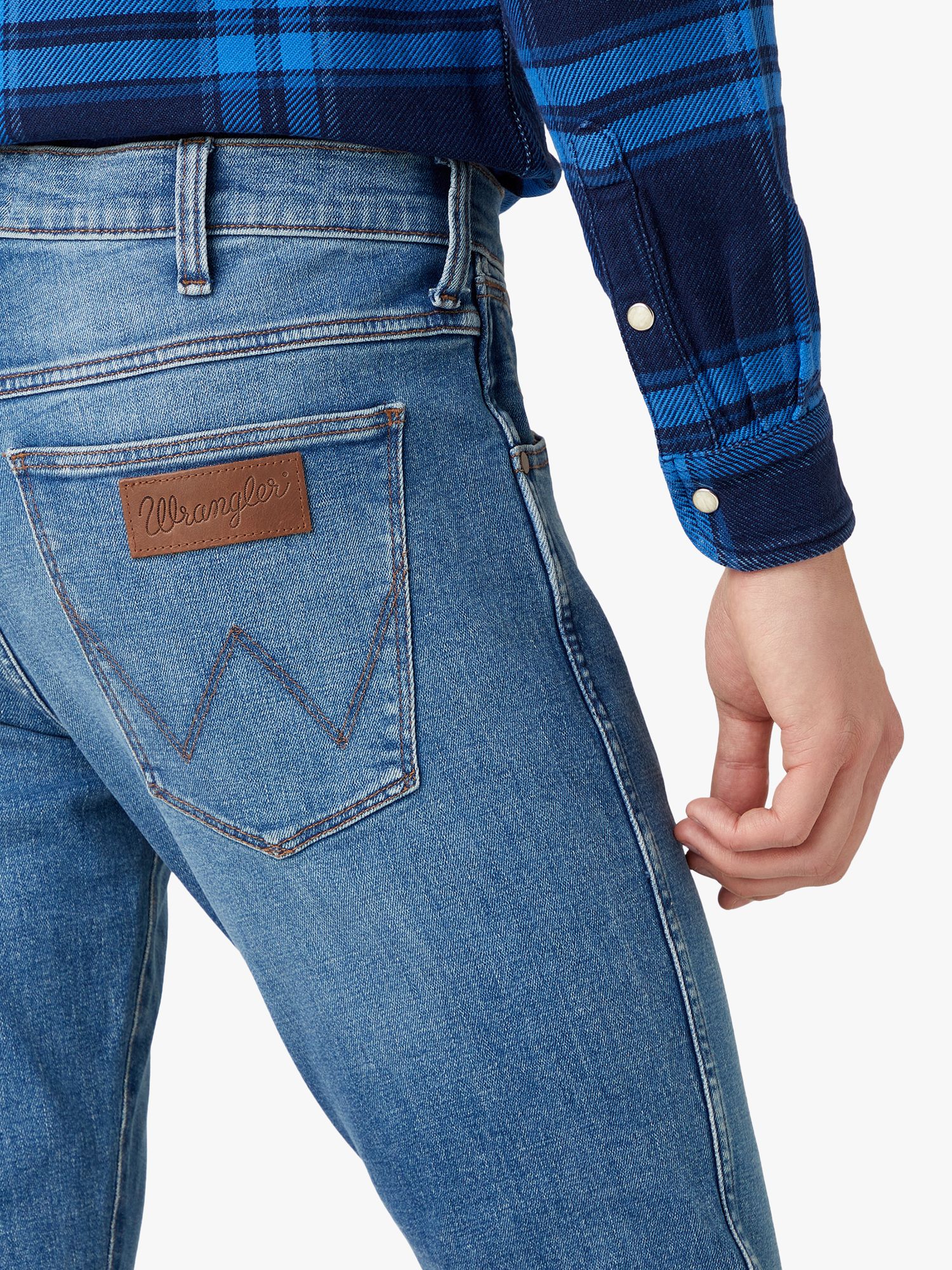 Wrangler Larston Slim Fit Jeans, Blue at John & Partners