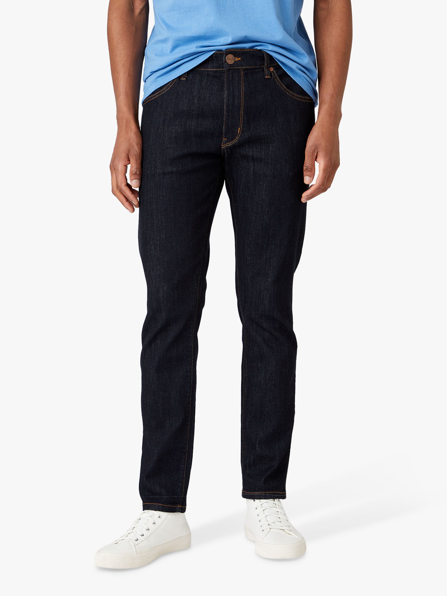 Wrangler Larston Slim Fit Jeans, Blue at John Lewis & Partners