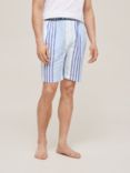 Polo Ralph Lauren Cotton Striped Lounge Shorts, White/Blue