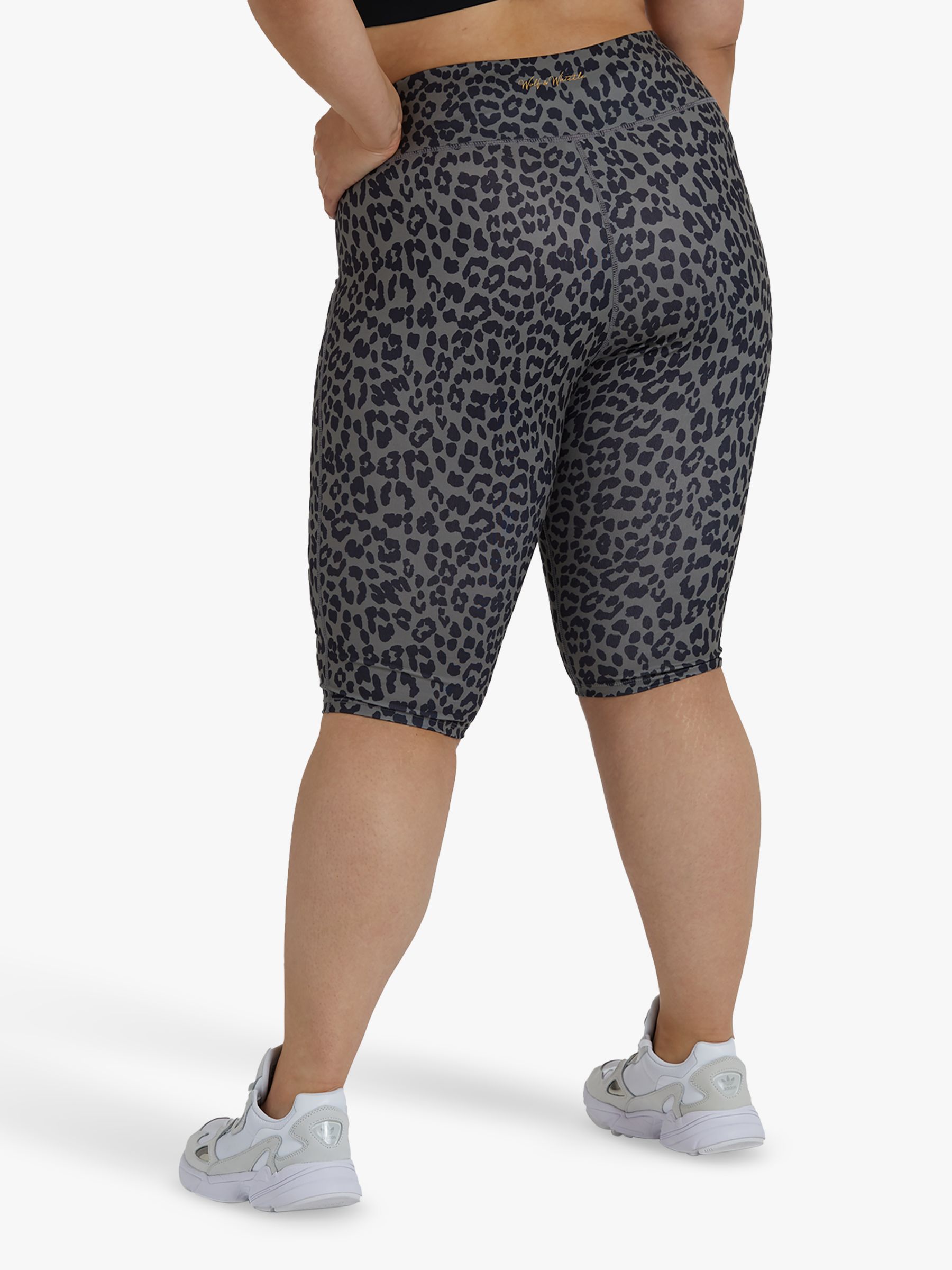 Buy Wolf & Whistle Curve Leopard Shorts, Dusty Olive Online at johnlewis.com