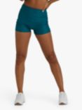 Wolf & Whistle Wet Look Panel Shorts, Teal, Teal