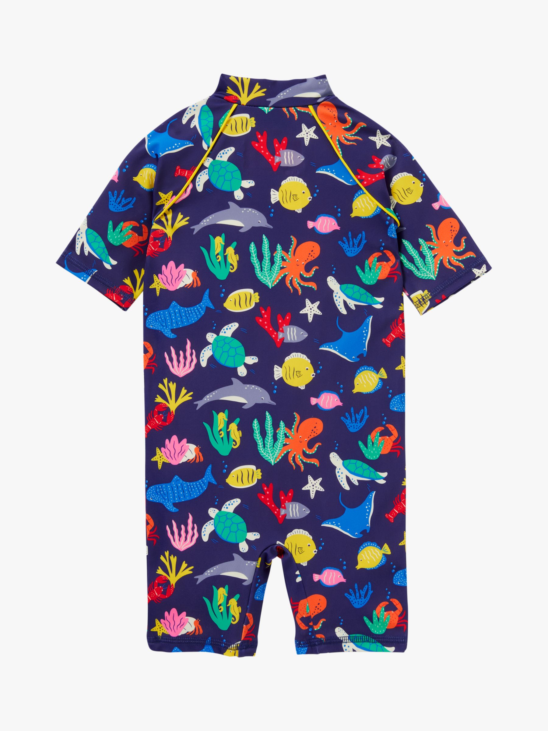 Mini Boden Kids' Under The Sea Sun Safe Surf Suit, Blue