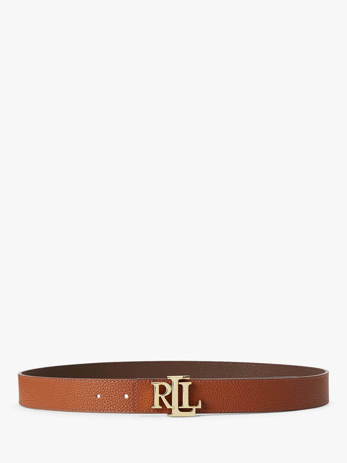 Ralph Lauren Casual Leather Reversible Dress Belt, Tan/Brown, XS