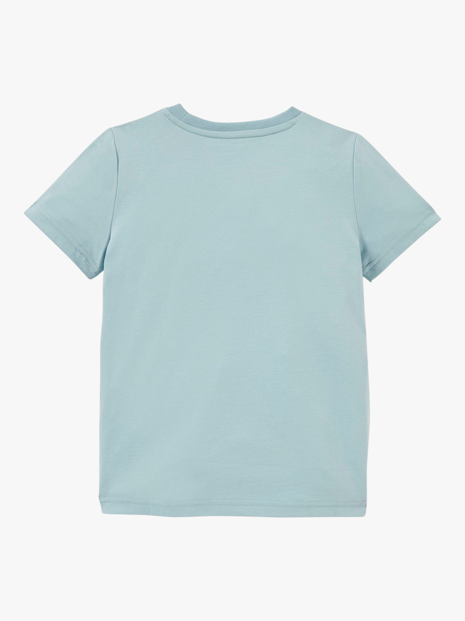 Mini Boden Kids' Ice Cream Planets Astronaut T-Shirt, Mineral Blue