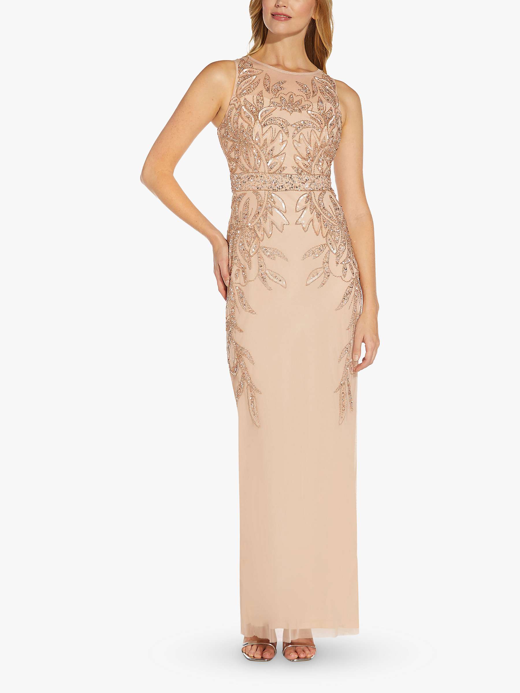Buy Adrianna Papell Papell Studio Beaded Column Dress Online at johnlewis.com