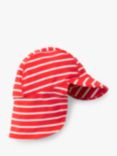 Mini Boden Baby Stripe Sun-Safe Swim Hat, Fire Red