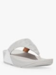 FitFlop Lulu Glitz Toe Post Mules, Silver