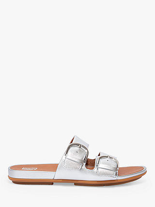 FitFlop Graccie Buckle Strap Leather Slider Sandals