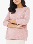 FatFace Tulip Bee Cotton Top, Rose Pink