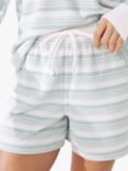 FatFace Ruby Stripe Pyjama Shorts, Soft Green