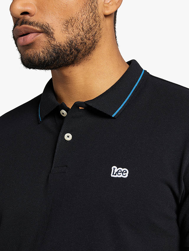 Lee Short Sleeve Polo Top, Black