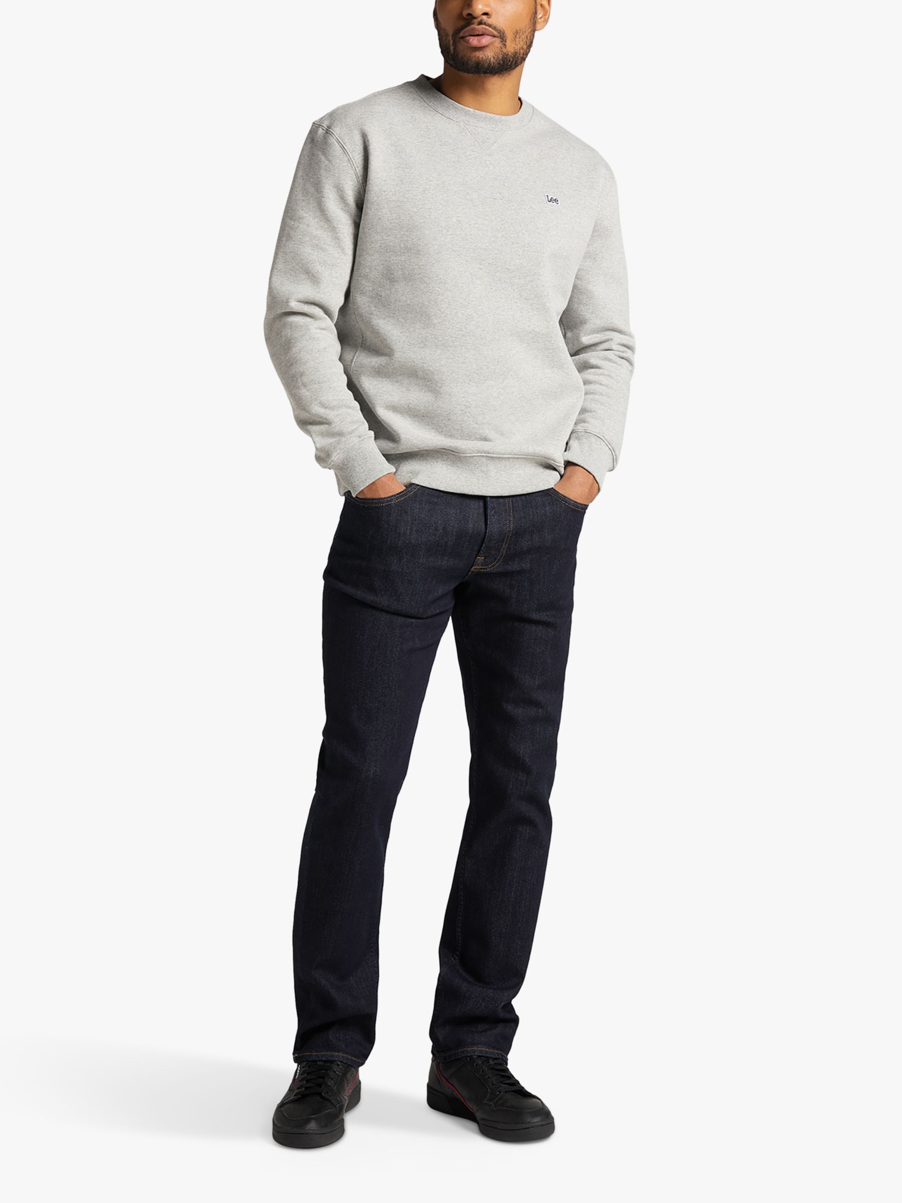 Lee Crew Neck Sweatshirt, Grey at John Lewis & Partners