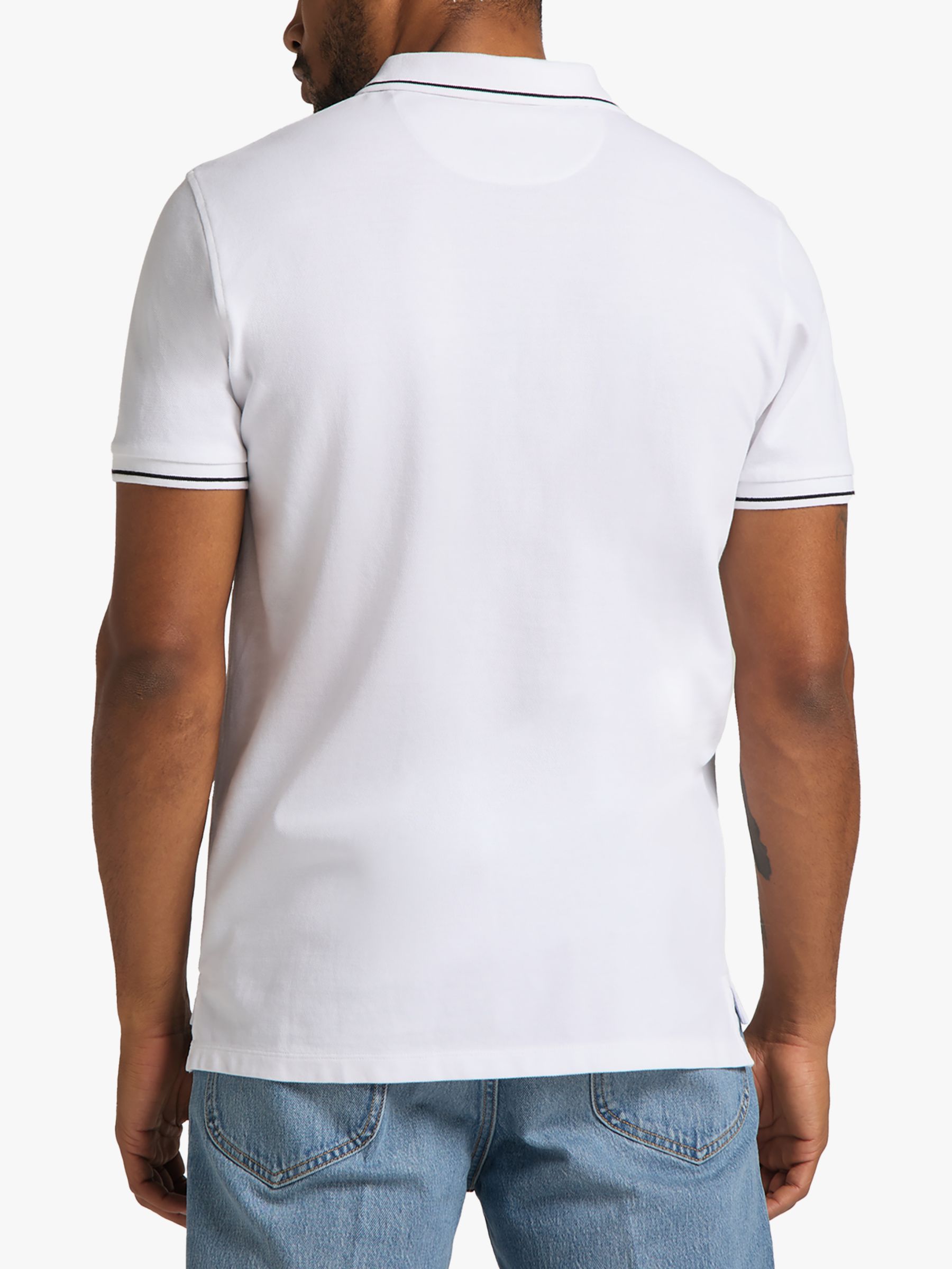 Lee Short Sleeve Polo Top, Bright White at John Lewis & Partners