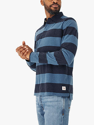 FatFace Hastings Long Sleeve Striped Polo Top