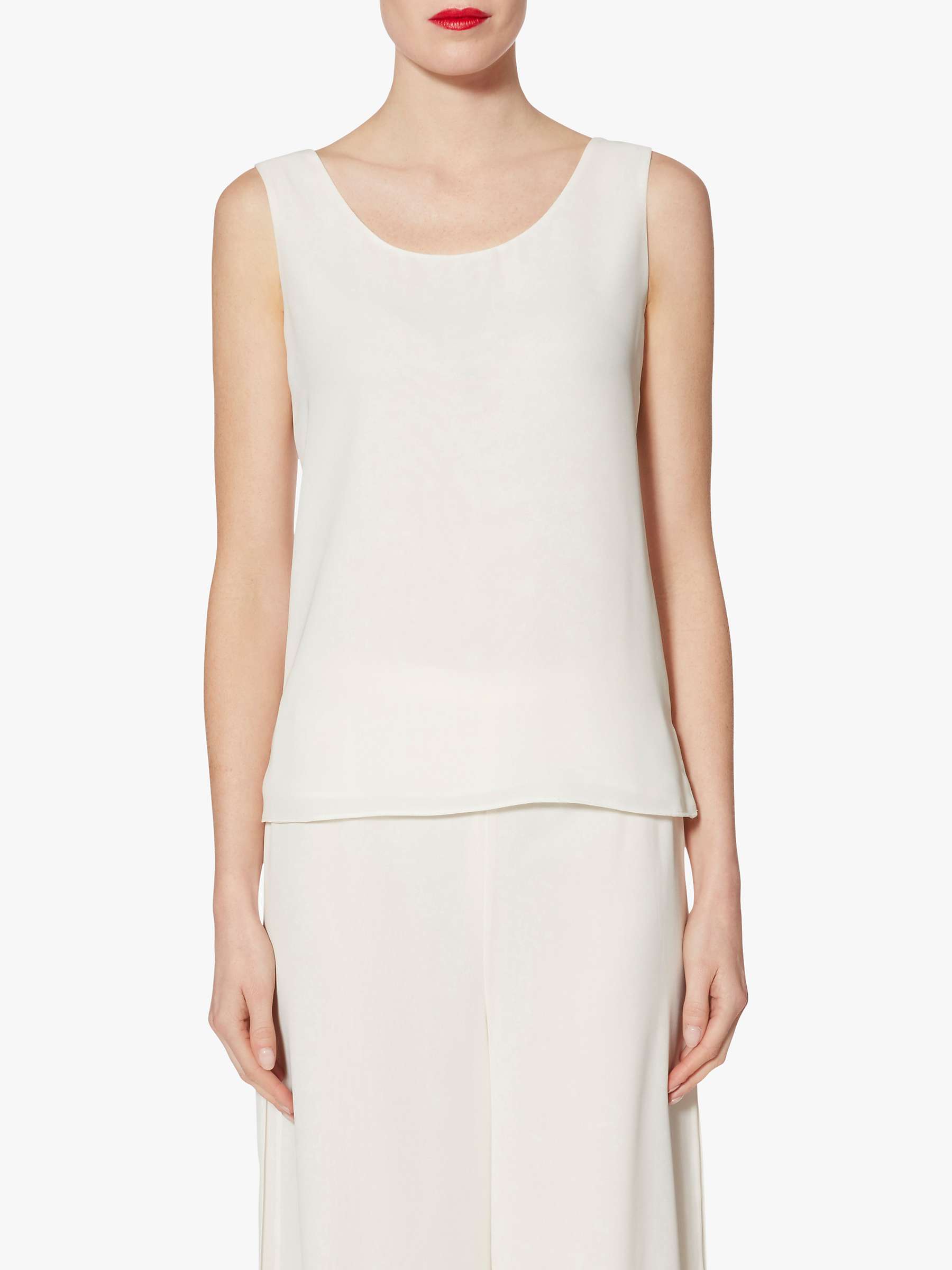 Buy Gina Bacconi Double Layer Chiffon Camisole, Chalk Online at johnlewis.com