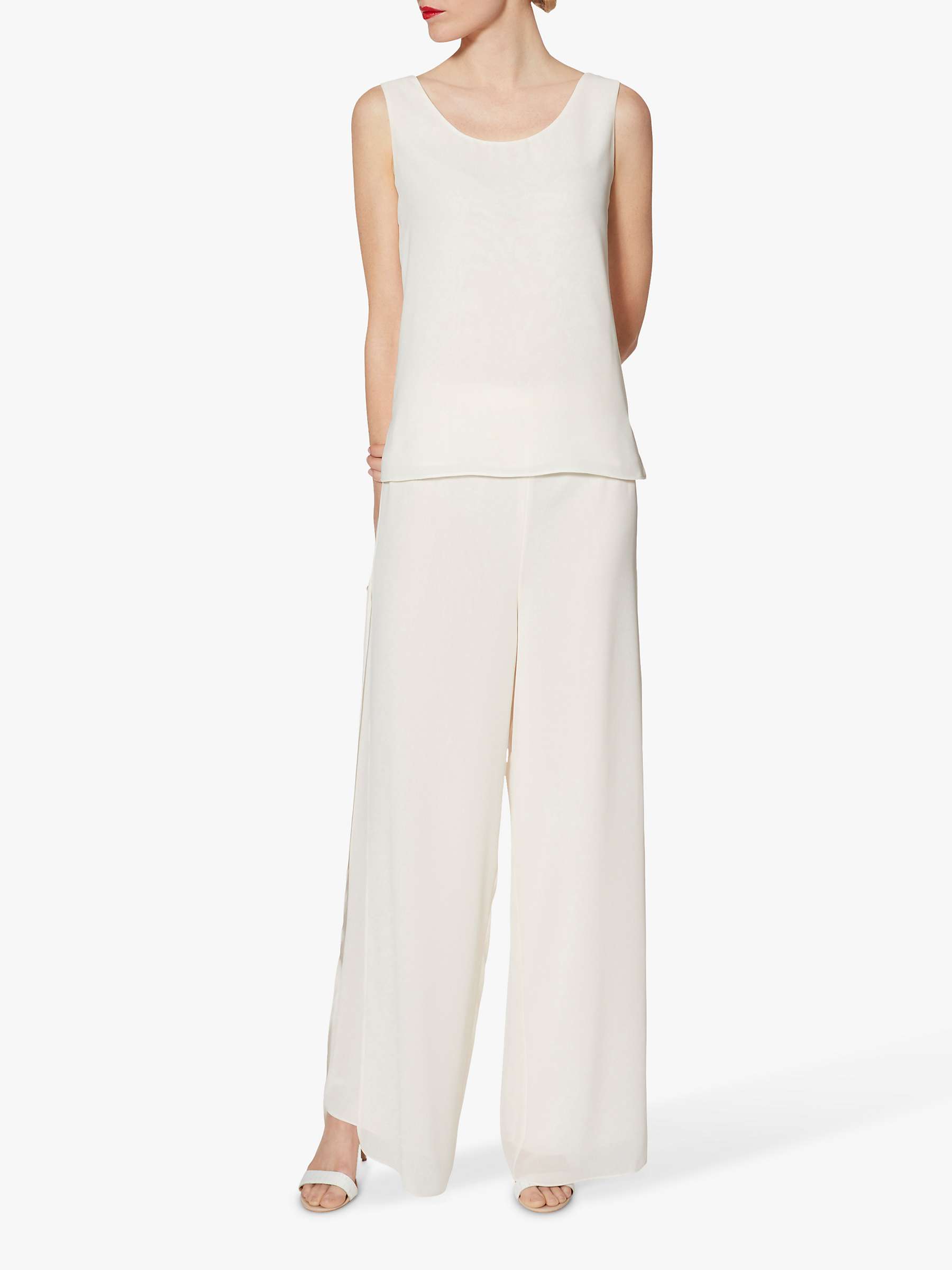 Buy Gina Bacconi Double Layer Chiffon Camisole, Chalk Online at johnlewis.com