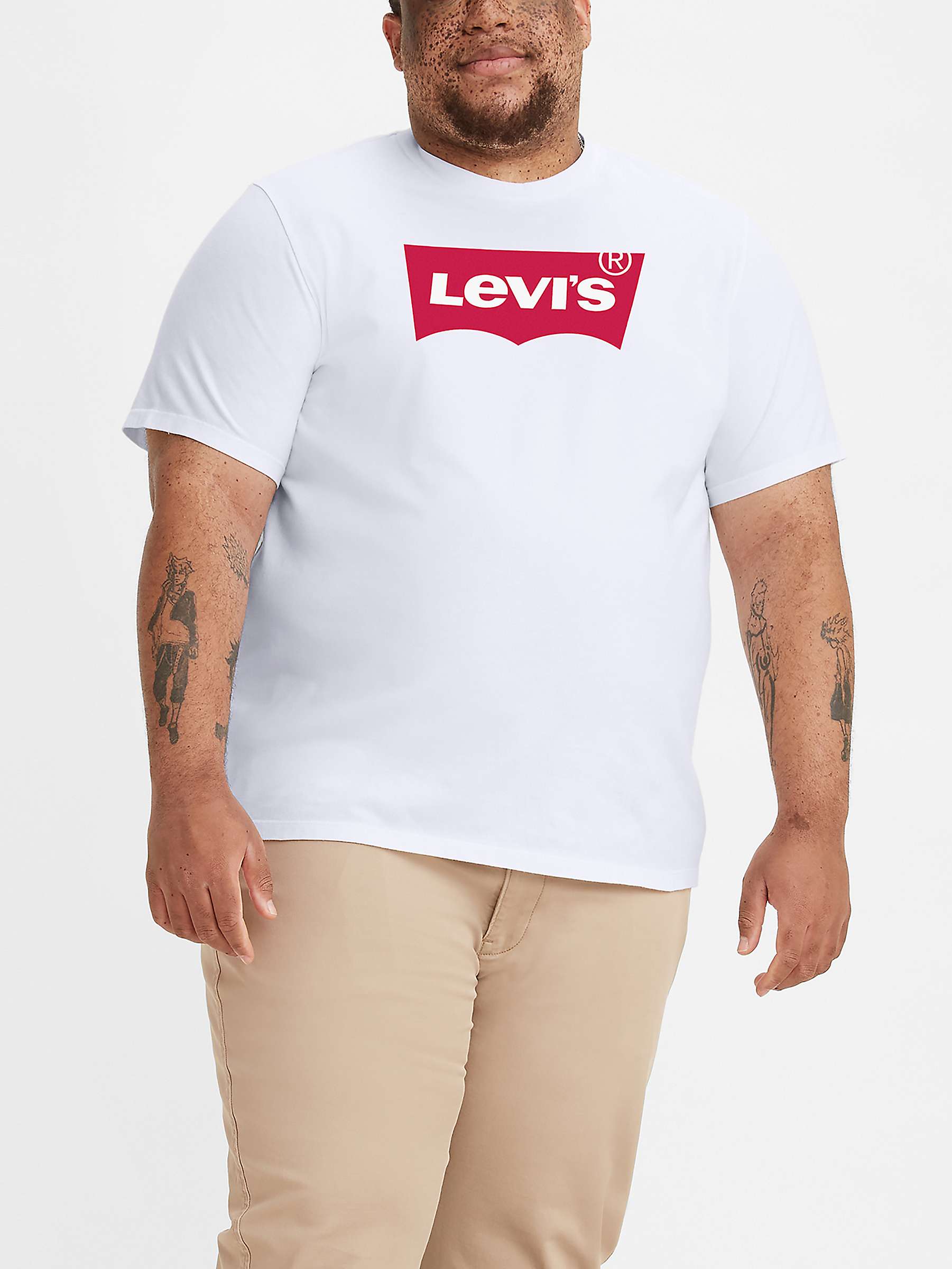 Buy Levi's Batwing Big & Tall Graphic Logo T-Shirt, White Online at johnlewis.com